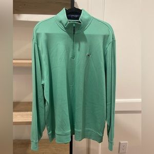Vineyard Vines Men’s Green Pullover with Zipper